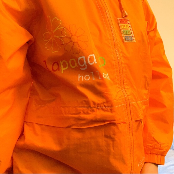 Orange Waterproof Zip-Up Jacket - Picture 4 of 6